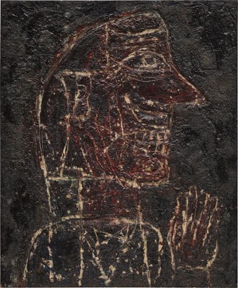 Profil Genre Aztèque by Jean Dubuffet