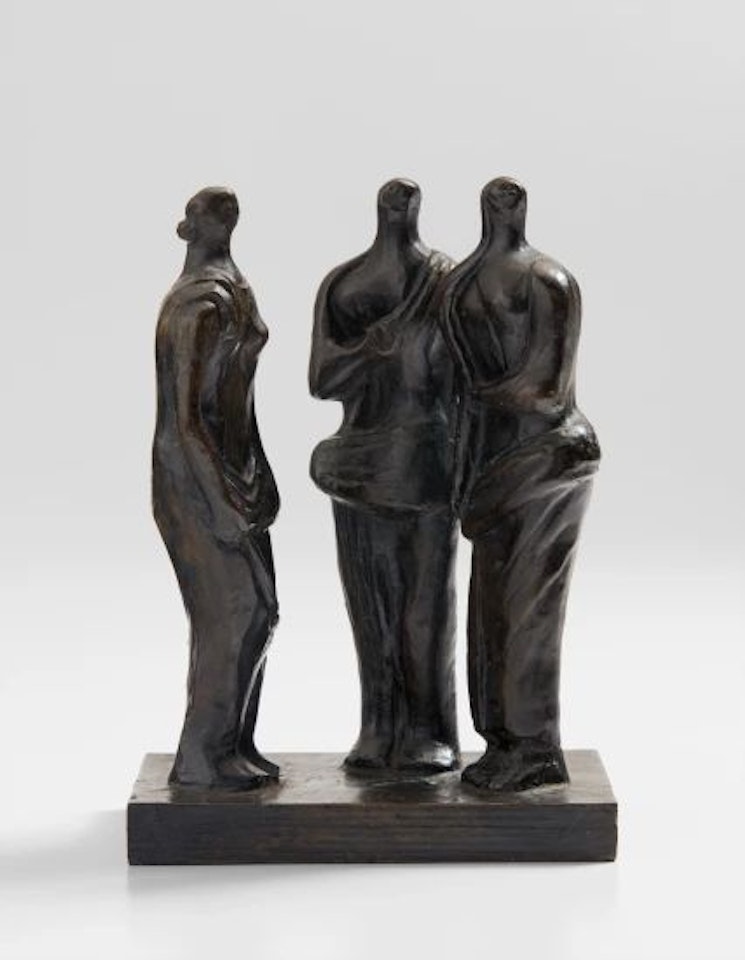 Three standing figures by Henry Moore