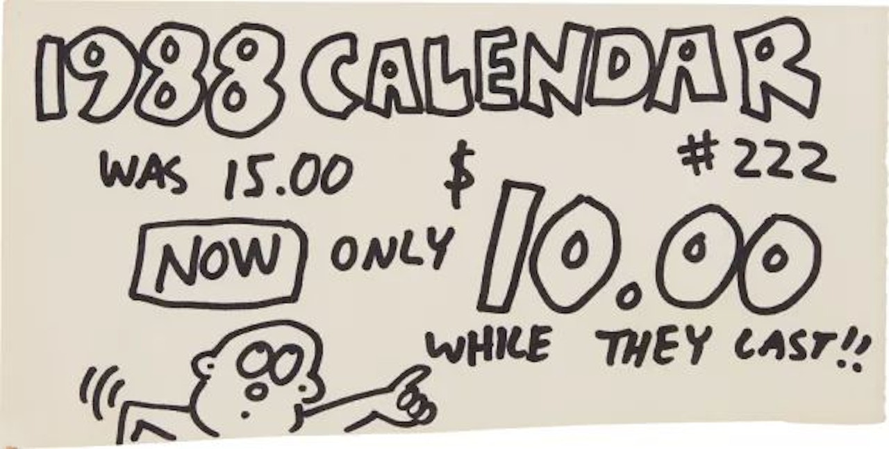 Pop Shop Signage (1988 Calendars) by Keith Haring