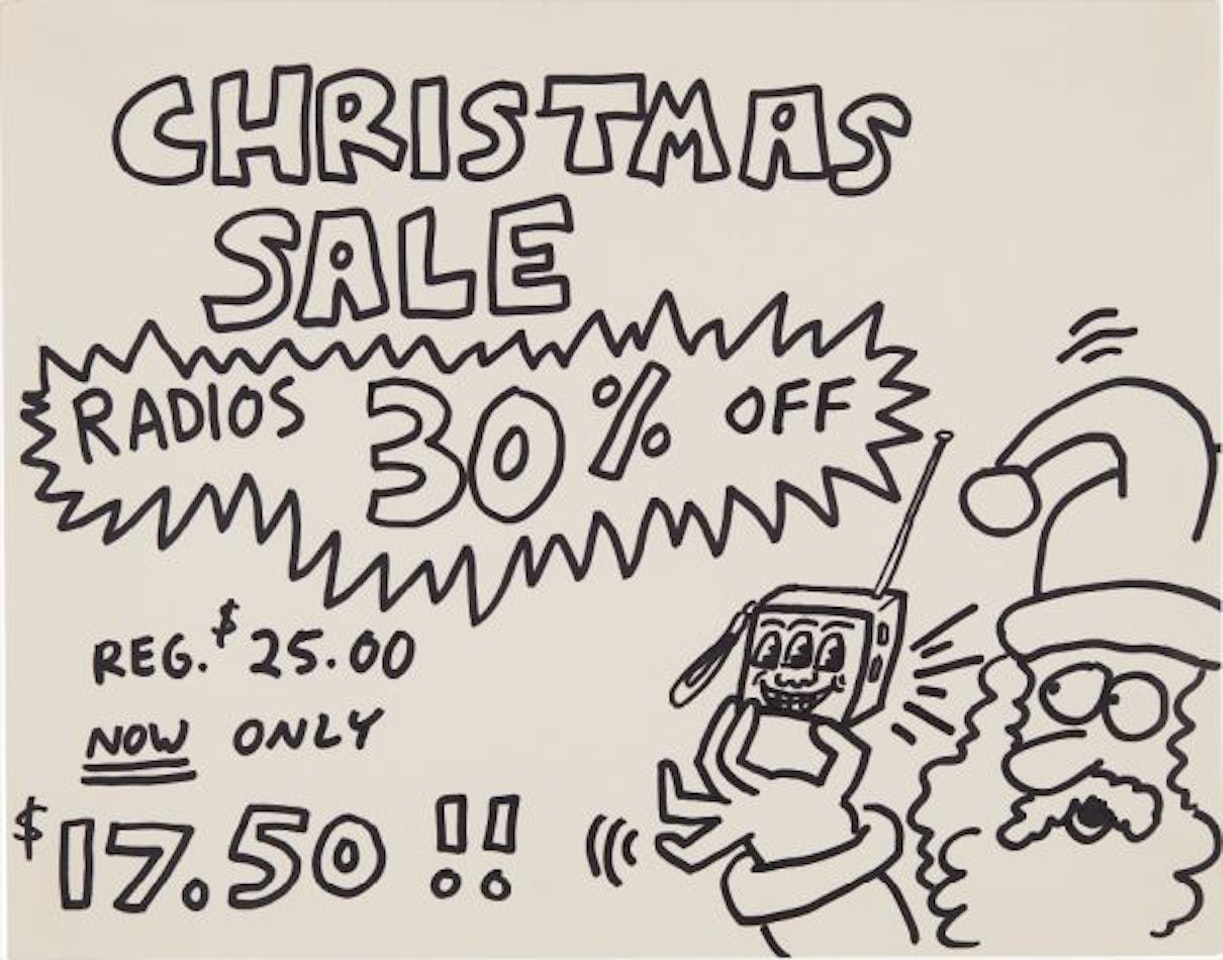 Pop Shop Signage (Christmas Sale) by Keith Haring