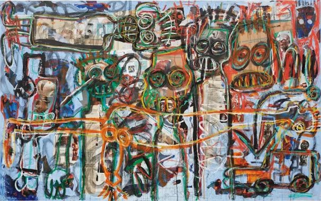 Enfants dans la Rue 2 by Aboudia Abdoulaye Diarrassouba