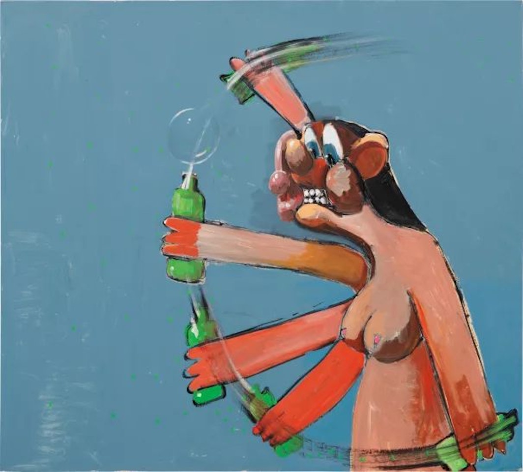 Nude Homeless Drinker by George Condo