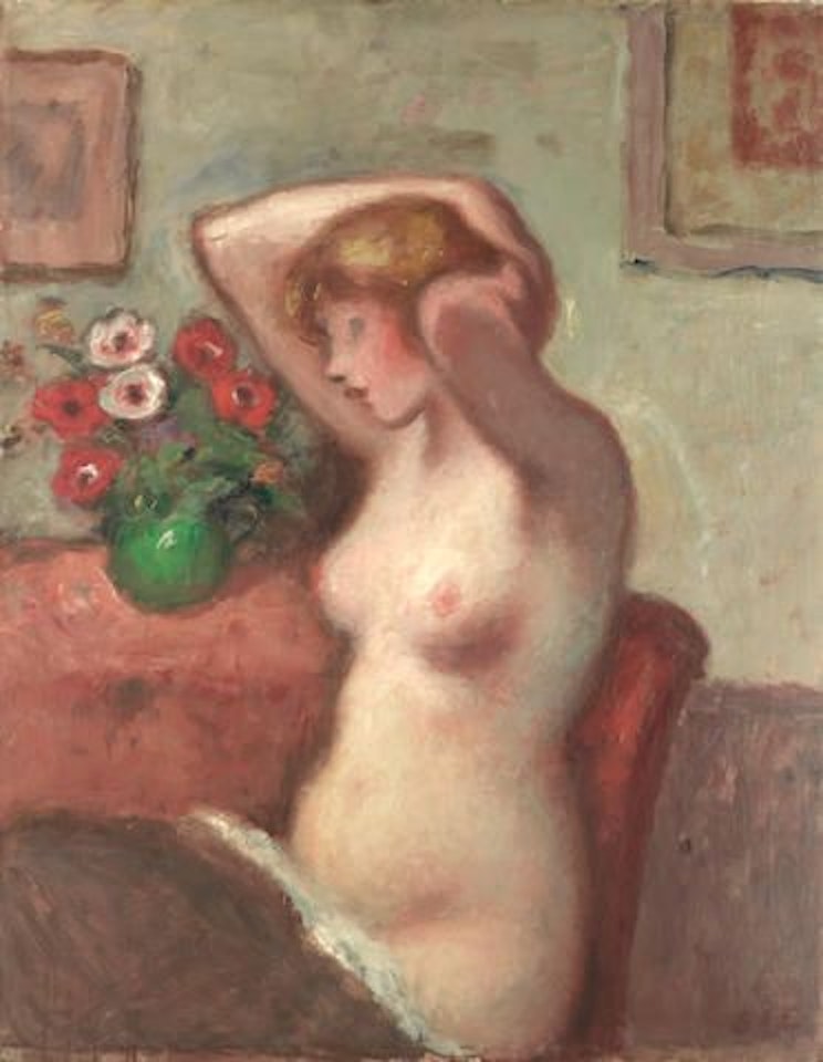 Seated nude by Georges d’Espagnat