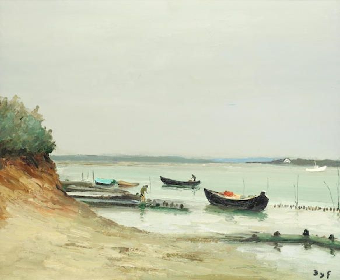 Parc à huîtres en Bretagne by Marcel Dyf