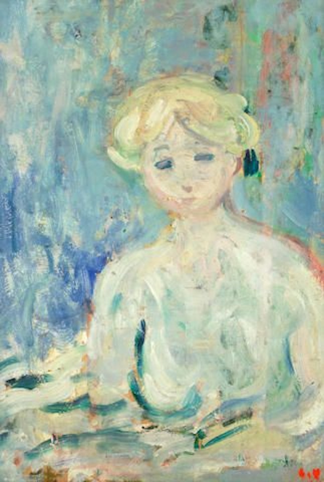 Jeune fille blonde au noeud de Velours noir by Louis Valtat