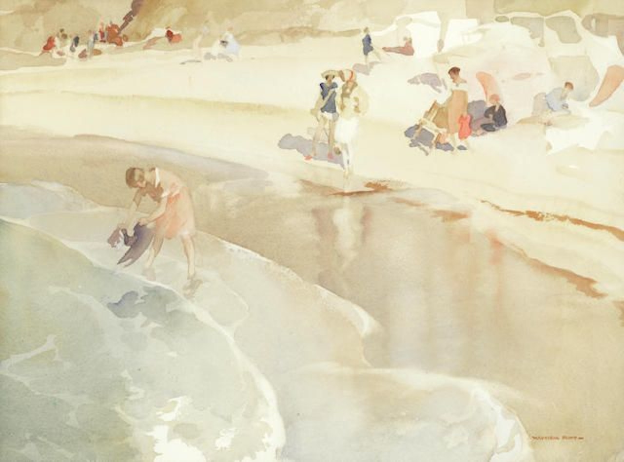 On the beach by William Russell Flint