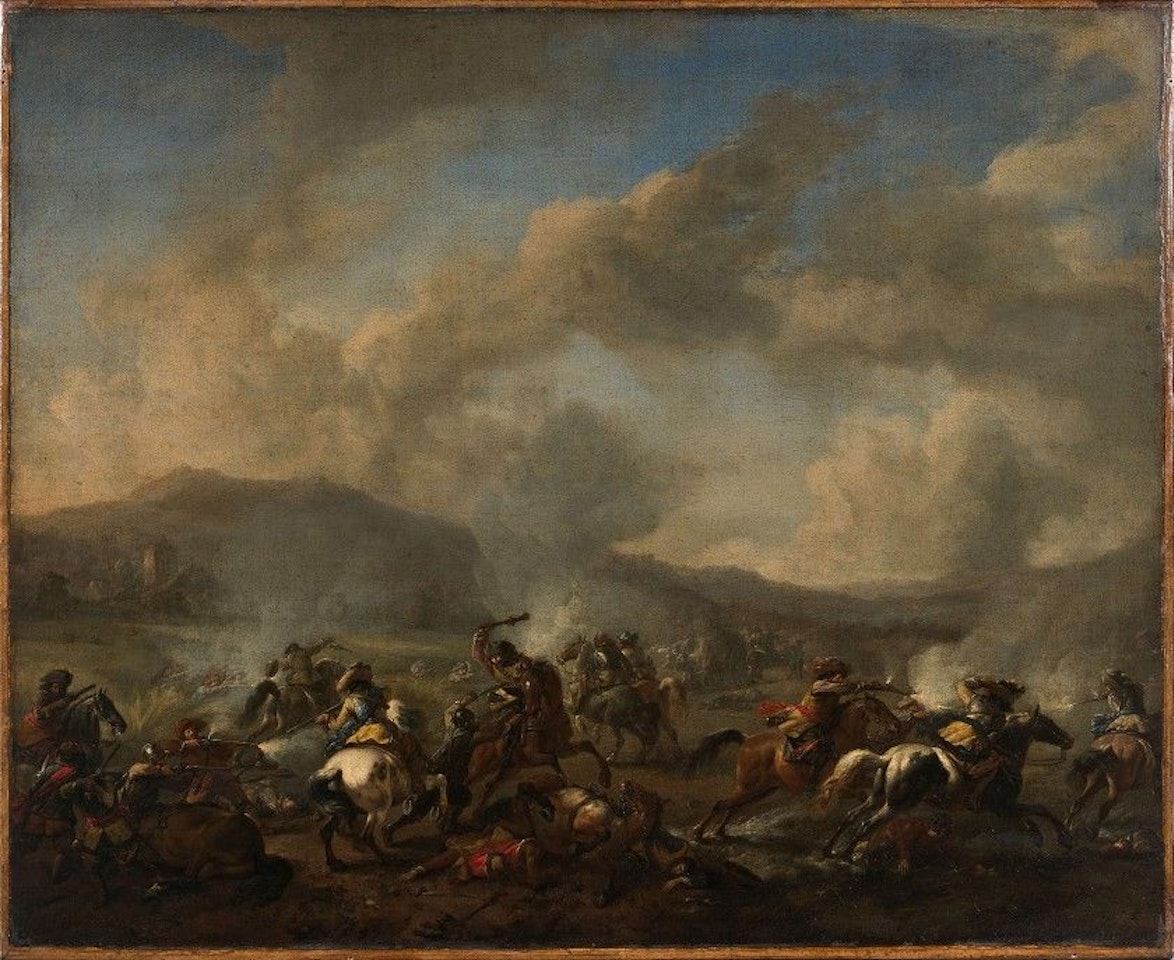 Cavalry Combat by Philips Wouwerman