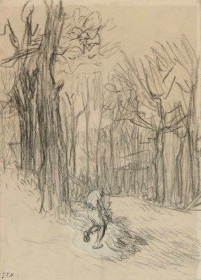 Bûcheron dans une forêt ('Le Fagotier')  by Jean-François Millet