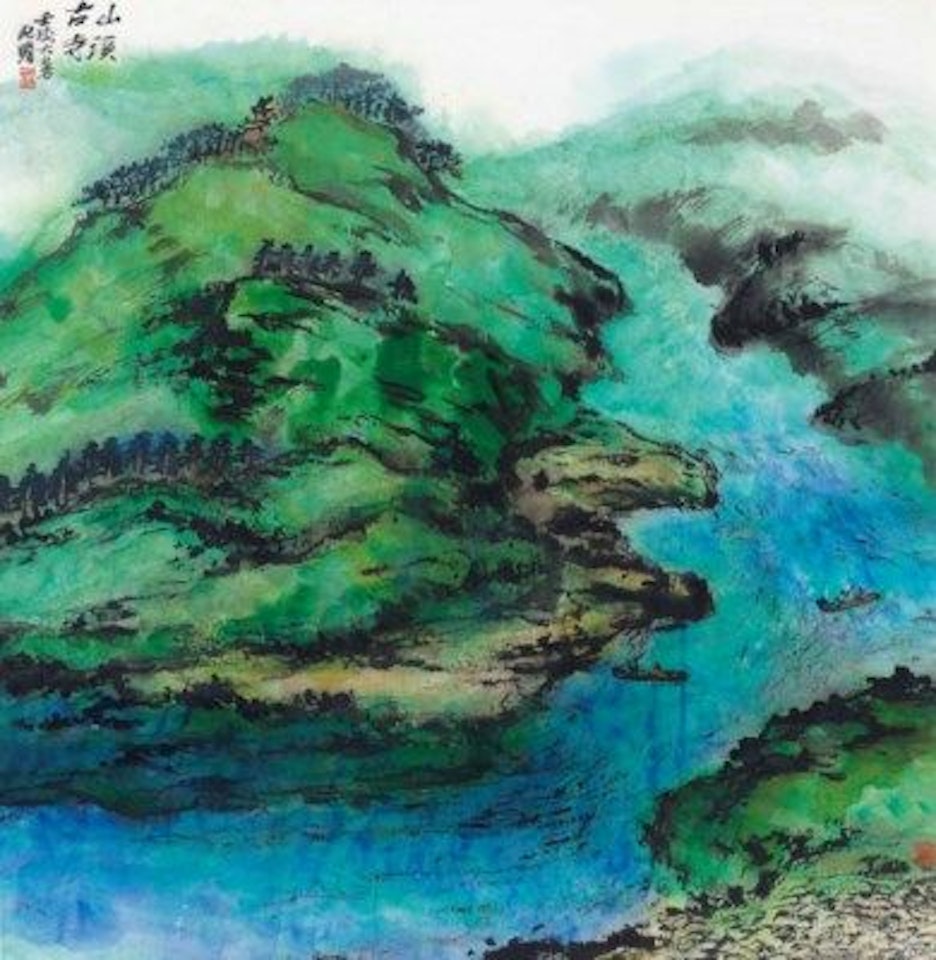 Old Temple in the Mountains by Zhu Qizhan