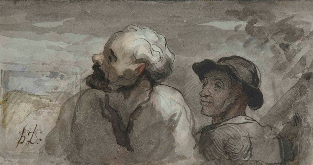 Deux têtes by Honoré Daumier