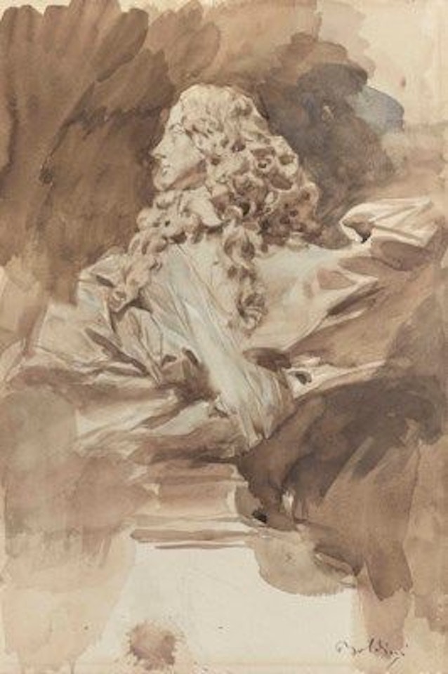 Étude du buste de Francesco I d'Este, d'après le Bernin by Giovanni Boldini