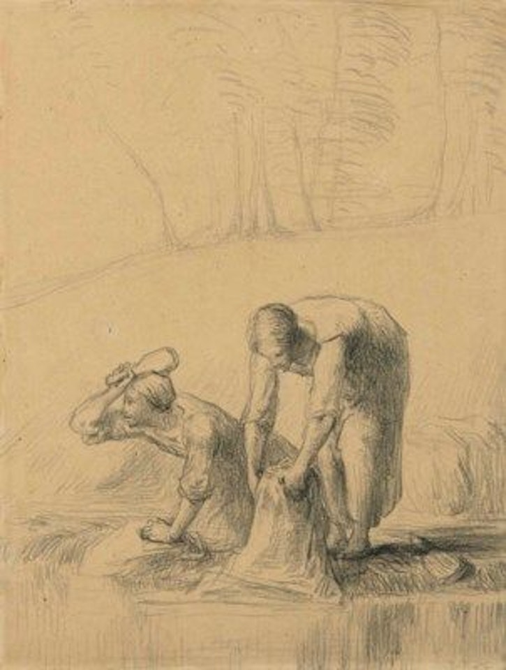 Lavandia ese la fontaine by Jean-François Millet