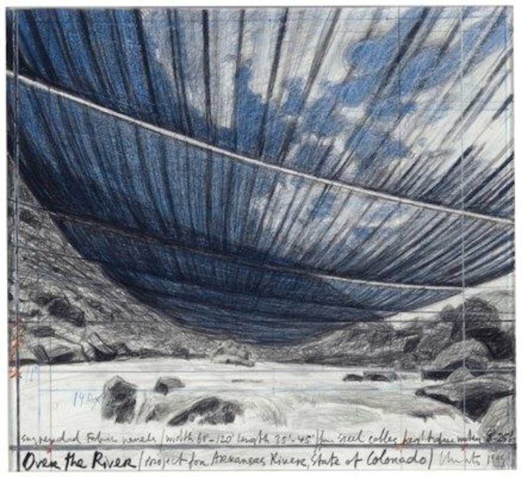 Over The River, Project For The Arkansas River, CO (from underneath) by Christo