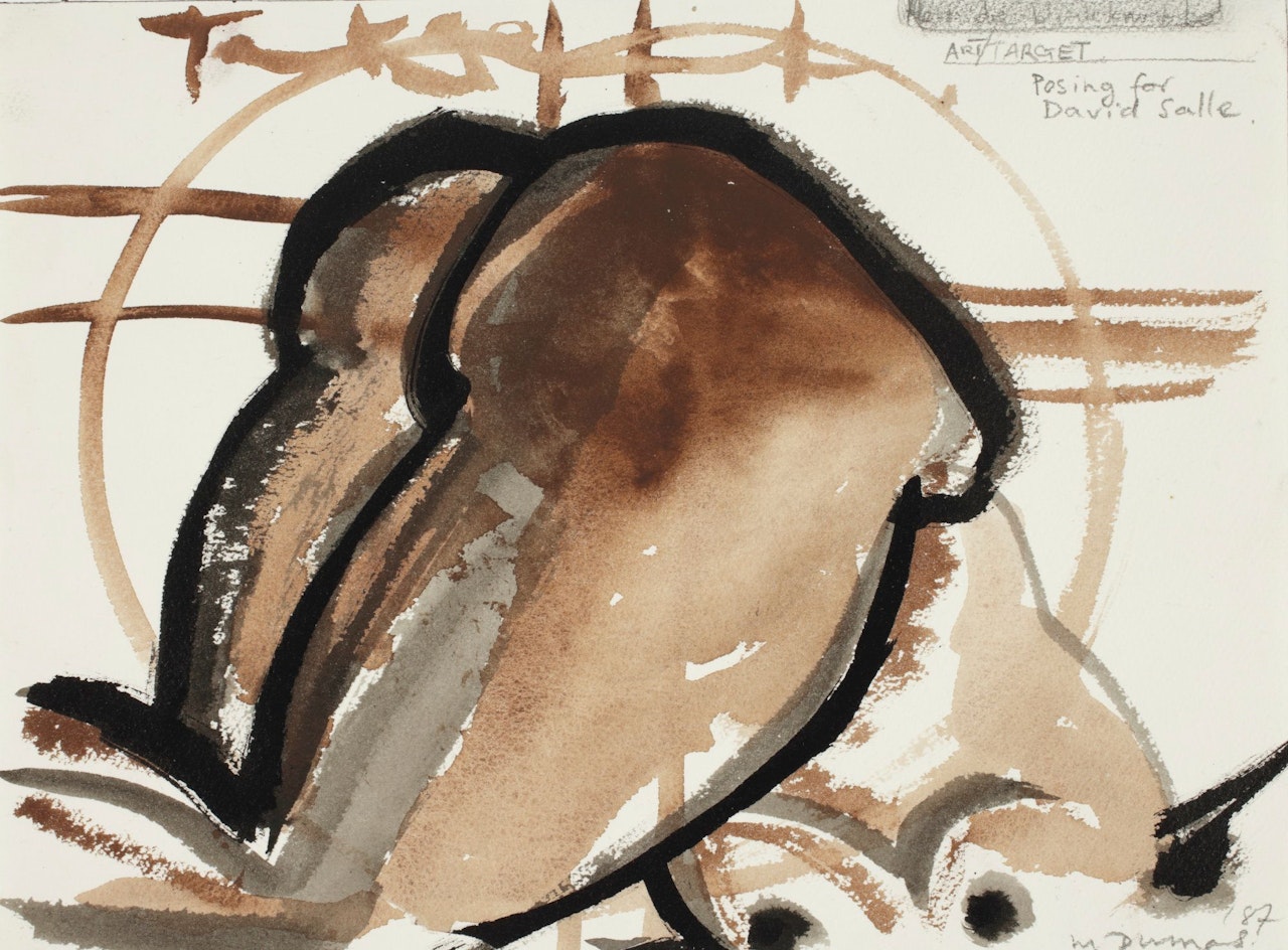 ART/TARGET POSING FOR DAVID SALLE by Marlene Dumas