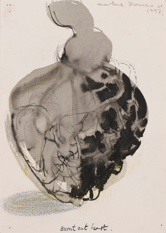 BURNT OUT HEART by Marlene Dumas