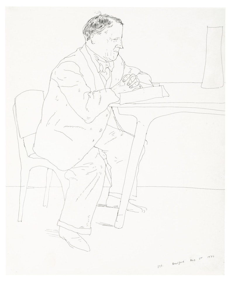 ARTIST’S FATHER READING AT TABLE by David Hockney
