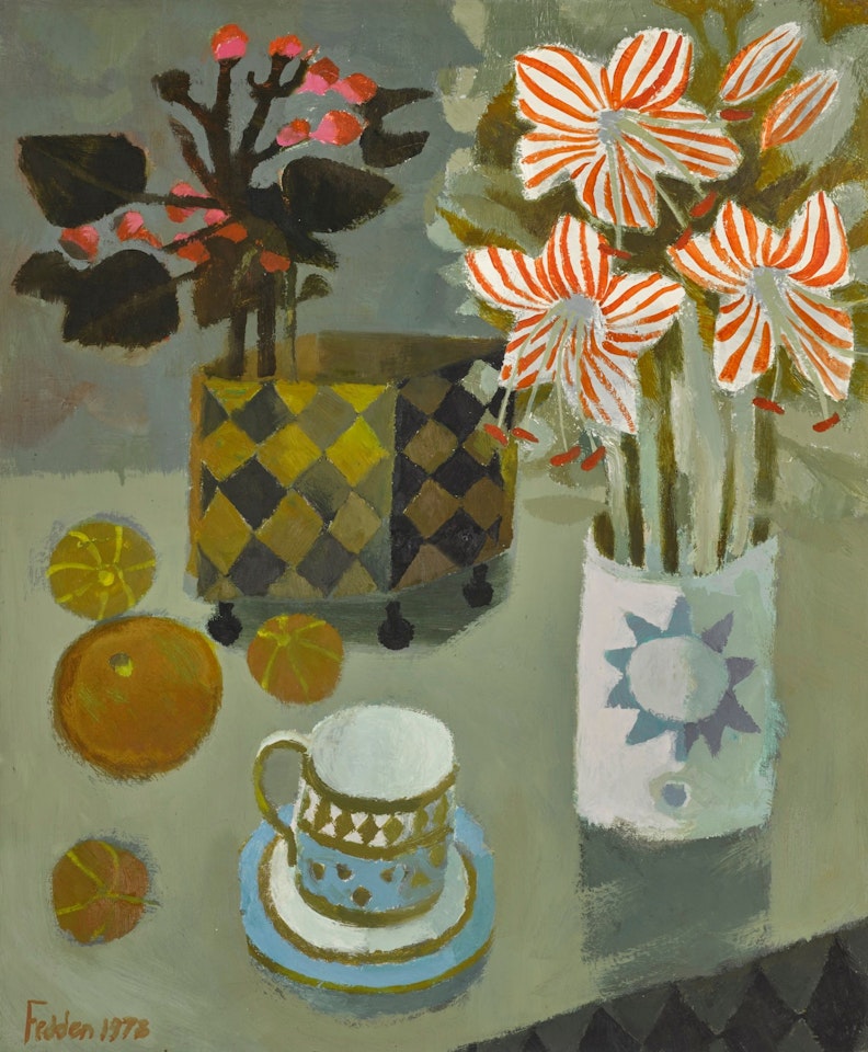STRIPED LILIES by Mary Fedden
