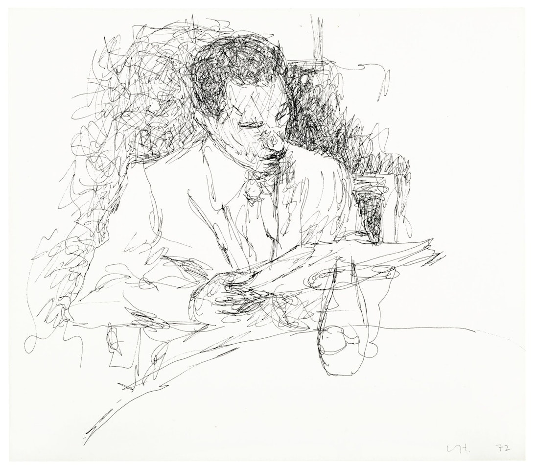 RESTAURANT SKETCH by David Hockney