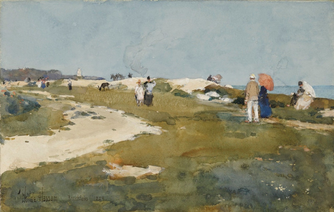 ON THE CHALK CLIFFS, BROADSTAIRS by Childe Hassam