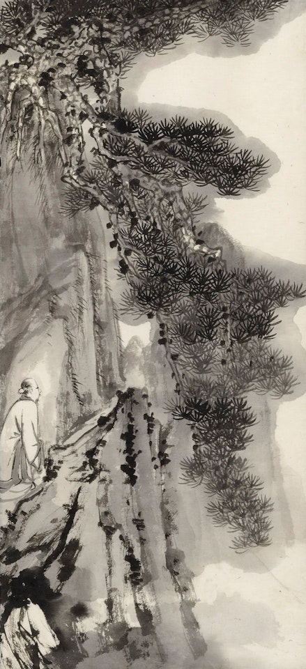 THE ARTIST ON A MOUNTAIN PATH by Zhang Daqian