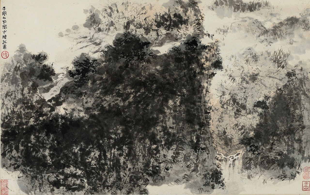 LANDSCAPE AFTER DU FU'S POEM by Fu Baoshi