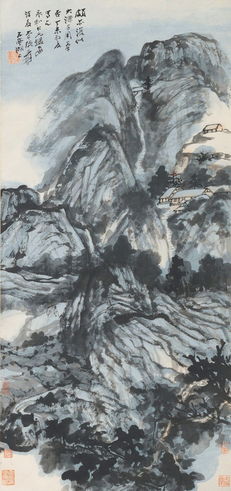 LANDSCAPE AFTER SHITAO  by Zhang Daqian