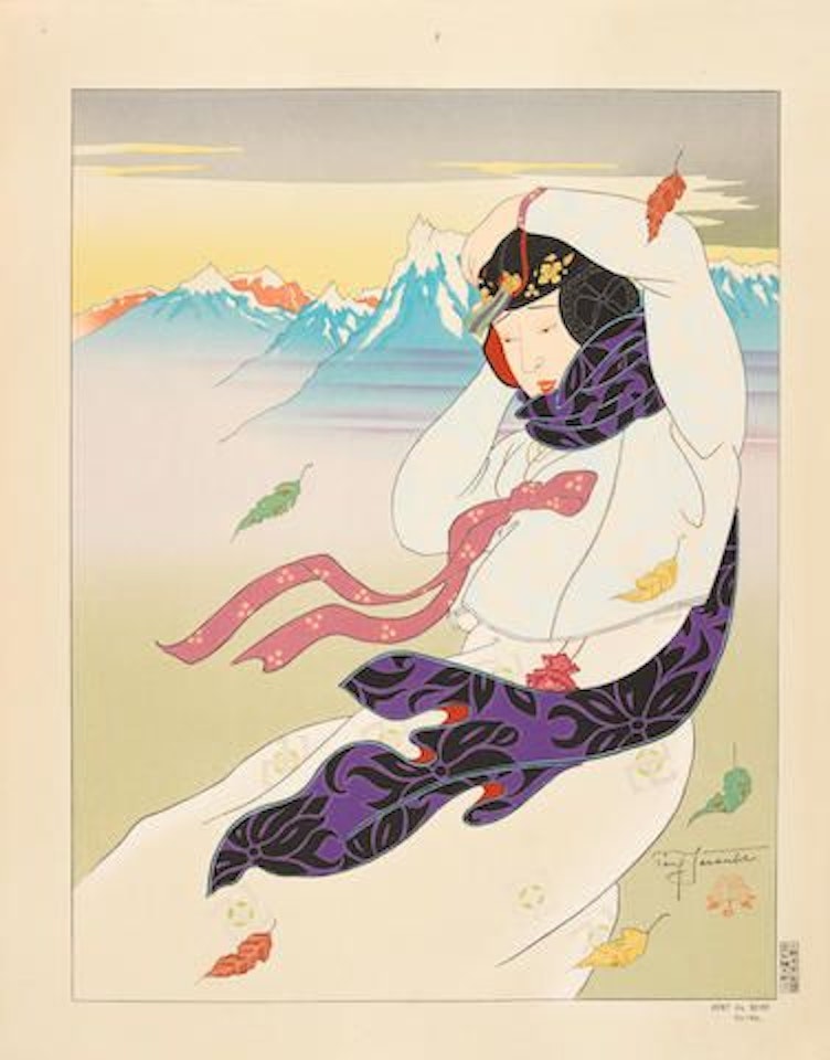 Vent du Nord, Corée (North Wind, Korea) by Paul Jacoulet