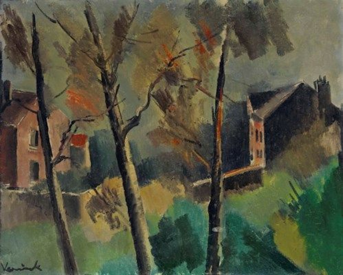 Maisons et arbres by Maurice de Vlaminck