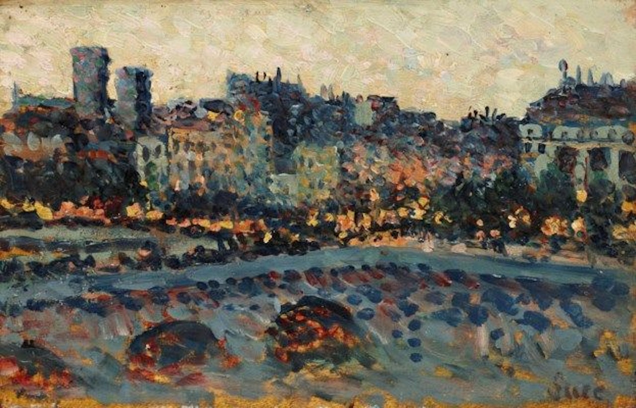 Le Pont-Neuf ou La rive droite de la Seine à la hauteur du Pont-Neuf by Maximilien Luce