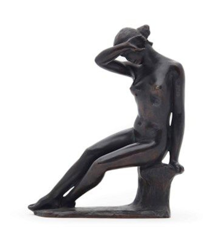 Jeune fille se voilant les yeux by Aristide Maillol