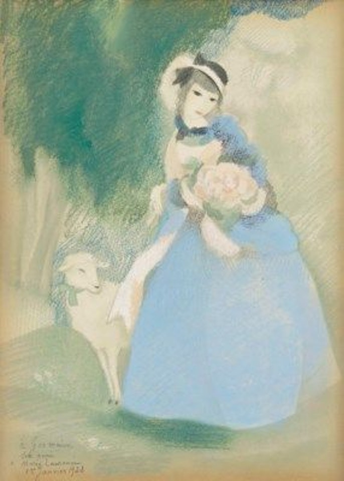 Jeune fille et brebis by Marie Laurencin