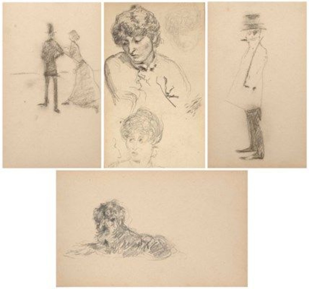 Petit album relié en toile grise by Henri de Toulouse-Lautrec