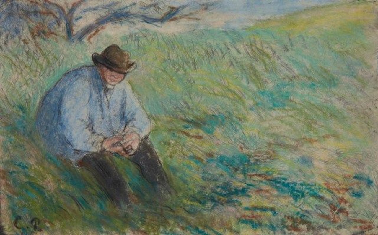 Le Père Melon assis by Camille Pissarro