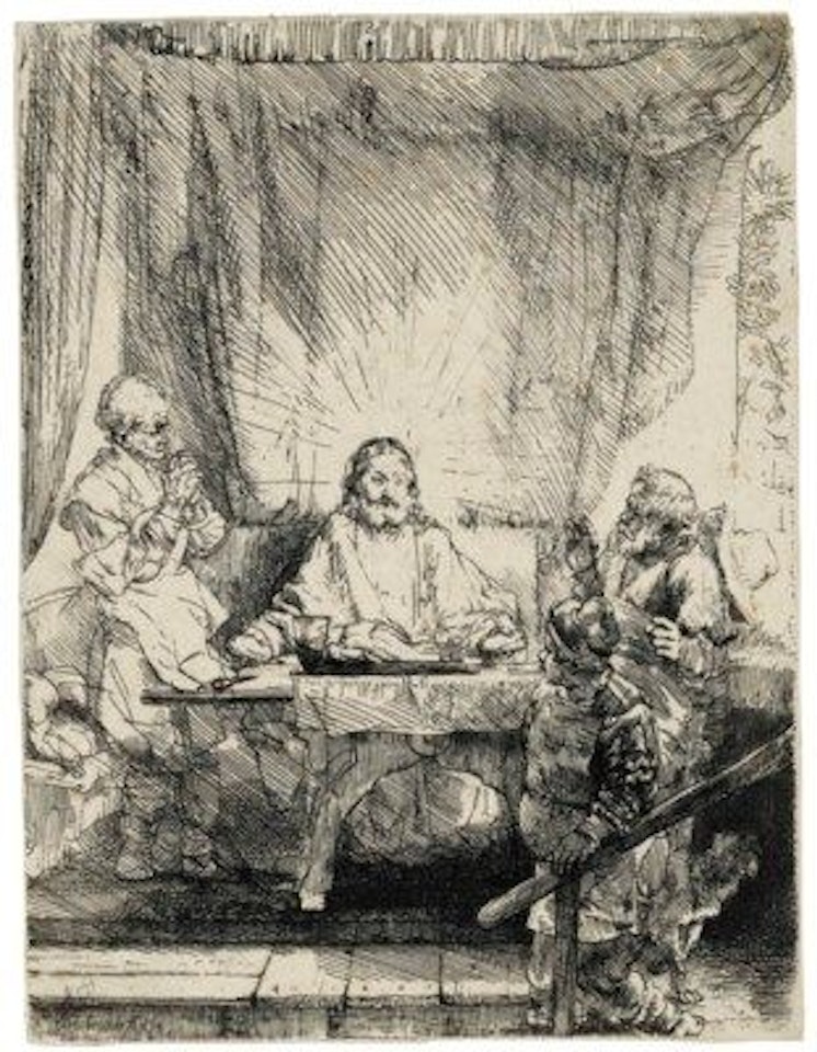 Christ at Emmaus by Attributed to Rembrandt Harmensz van Rijn
