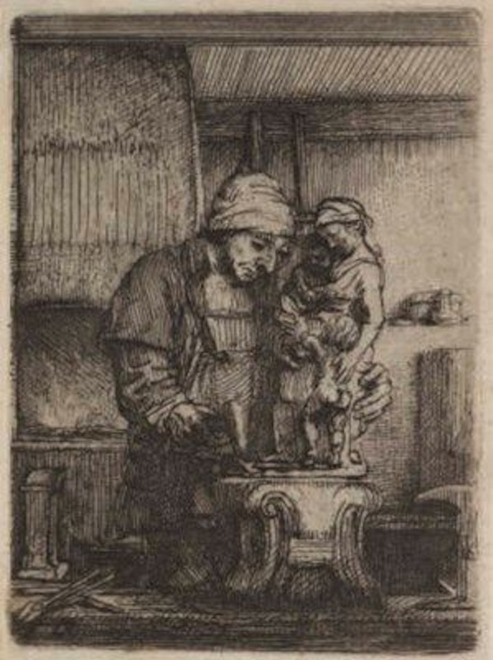 The Goldsmith by Attributed to Rembrandt Harmensz van Rijn