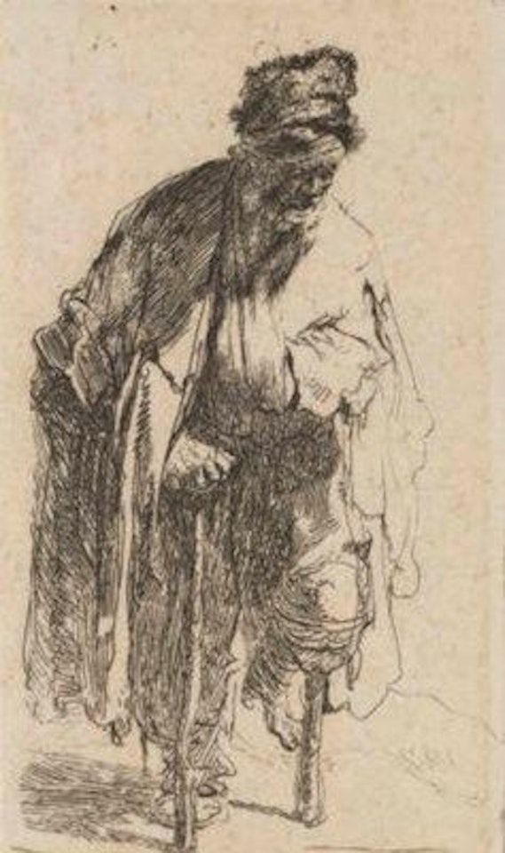 Beggar with a wooden Leg by Attributed to Rembrandt Harmensz van Rijn
