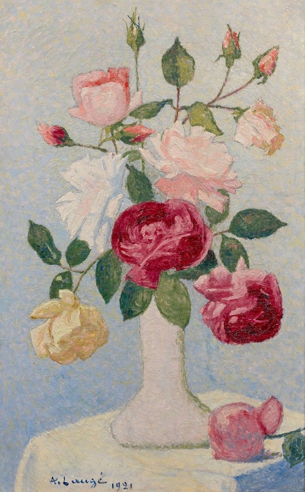 Vase of roses by Achille Laugé