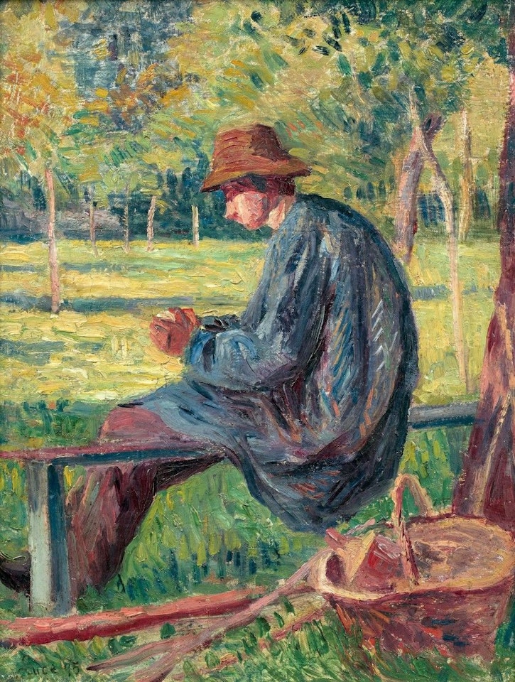 Ludovic Rodo Pissarro in the garden of his father in Eragny by Maximilien Luce