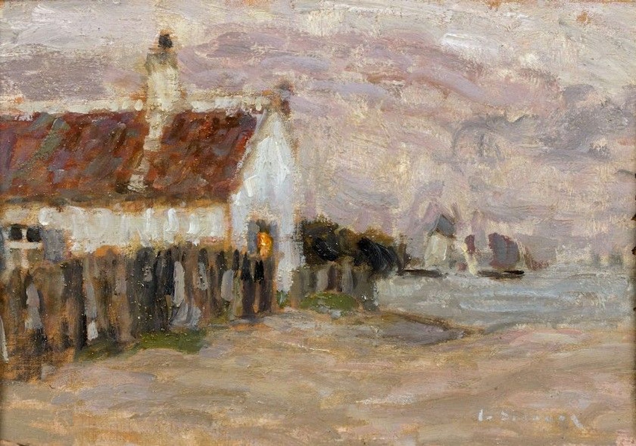 House near the sea, Petit-Fort-Philippe by Henri Le Sidaner