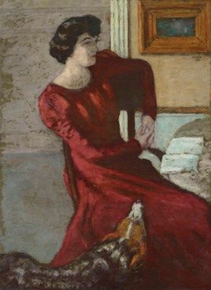 Portrait de Madame Hessel ou La Dame en Rouge by Pierre Bonnard