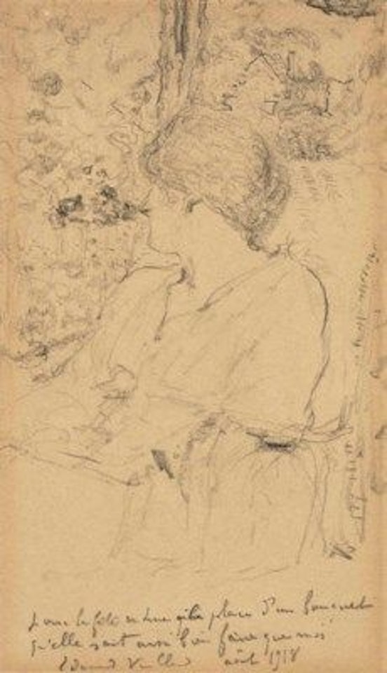 Lucy Hessel dans le jardin de la Villa Anna by Édouard Vuillard