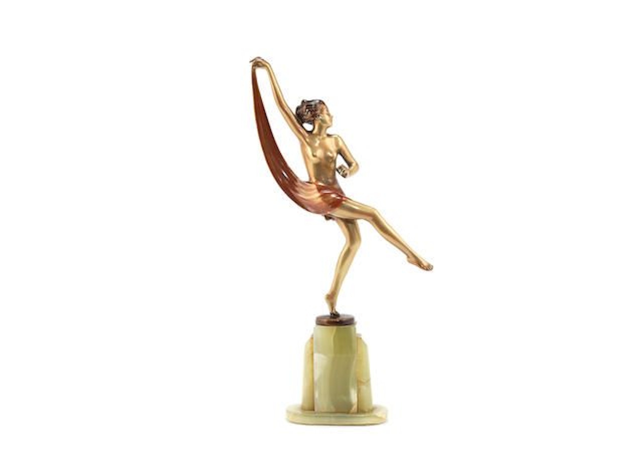 Model of a scarf dancer by Josef Lorenzl