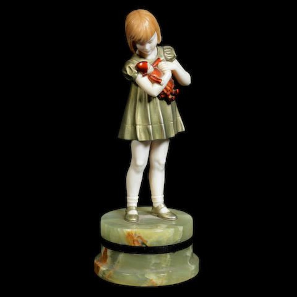 GIRL WITH DOLL by Ferdinand Preiss