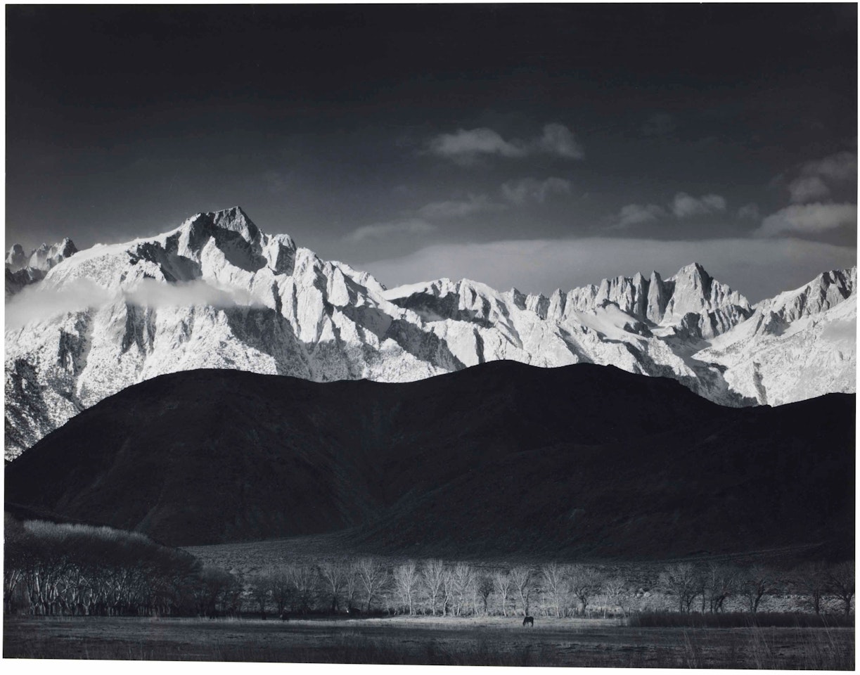 Winter Sunrise, Sierra Nevada from Lone Pine California by Ansel Adams