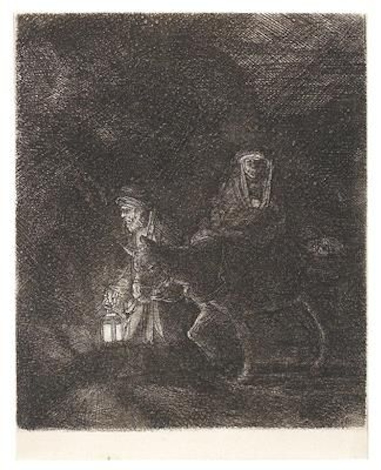 The Flight into Egypt (a Night Piece) by Attributed to Rembrandt Harmensz van Rijn