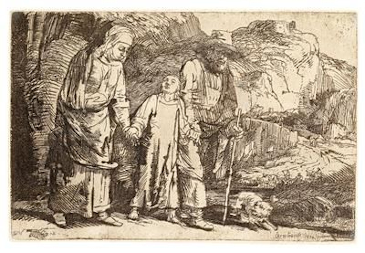Jesus and His Parents returning from the Temple by Attributed to Rembrandt Harmensz van Rijn