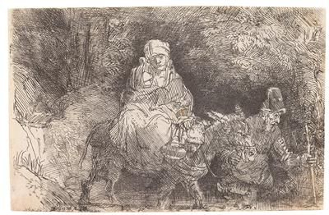 The Flight into Egypt: Crossing a Brook by Attributed to Rembrandt Harmensz van Rijn