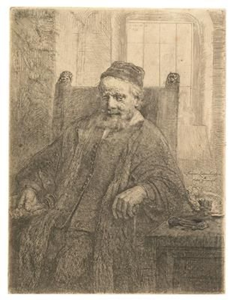 Jan Lutma, goldsmith by Attributed to Rembrandt Harmensz van Rijn