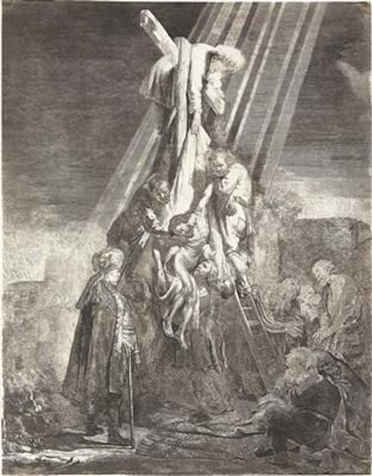 The Crucifixion: Large plate by Attributed to Rembrandt Harmensz van Rijn