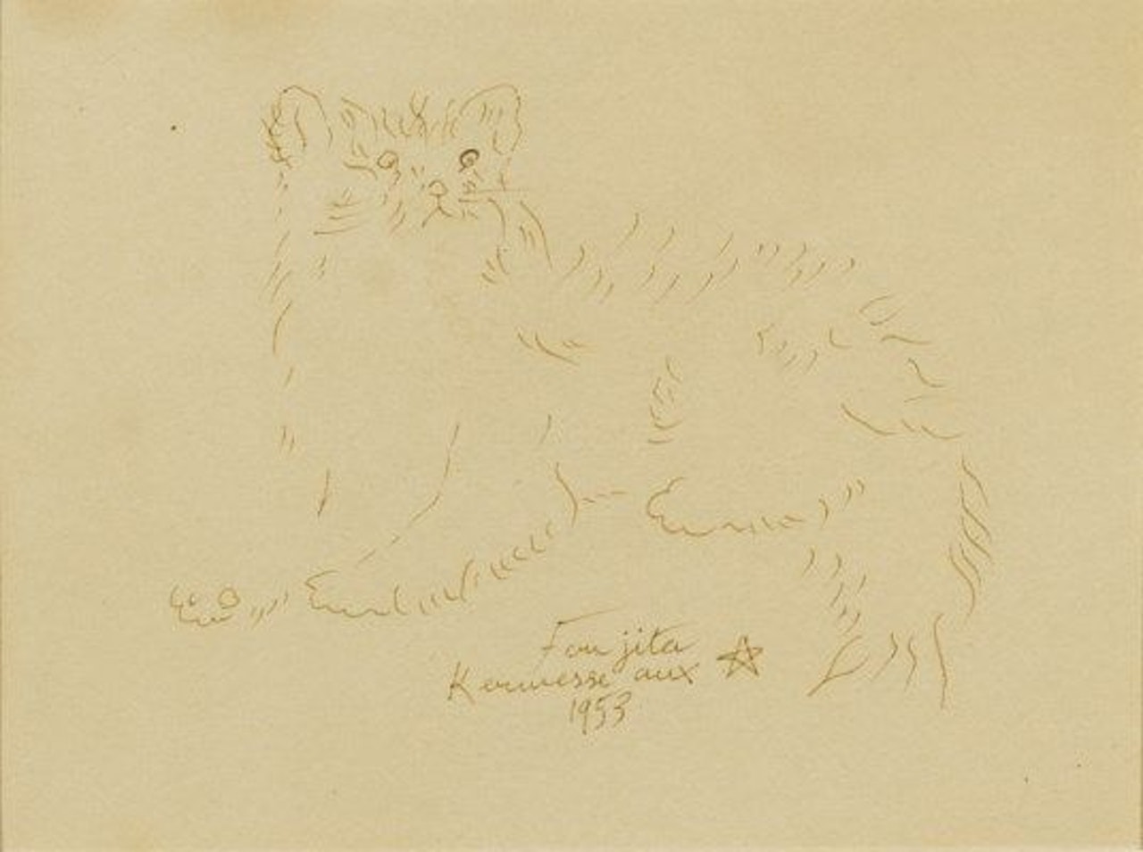 Cat by Leonard Tsuguharu Foujita